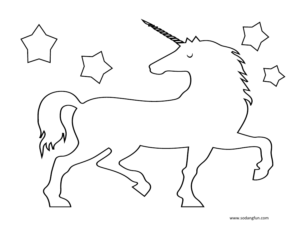 Unicorn Coloring Page Download Printable PDF | Templateroller