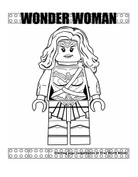 Document preview: Lego Wonder Woman Coloring Page