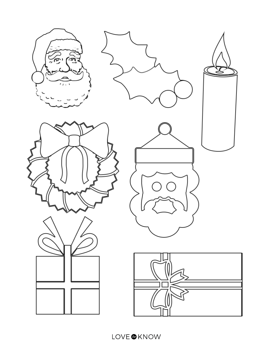 Christmas Theme Coloring Page - Preview Image