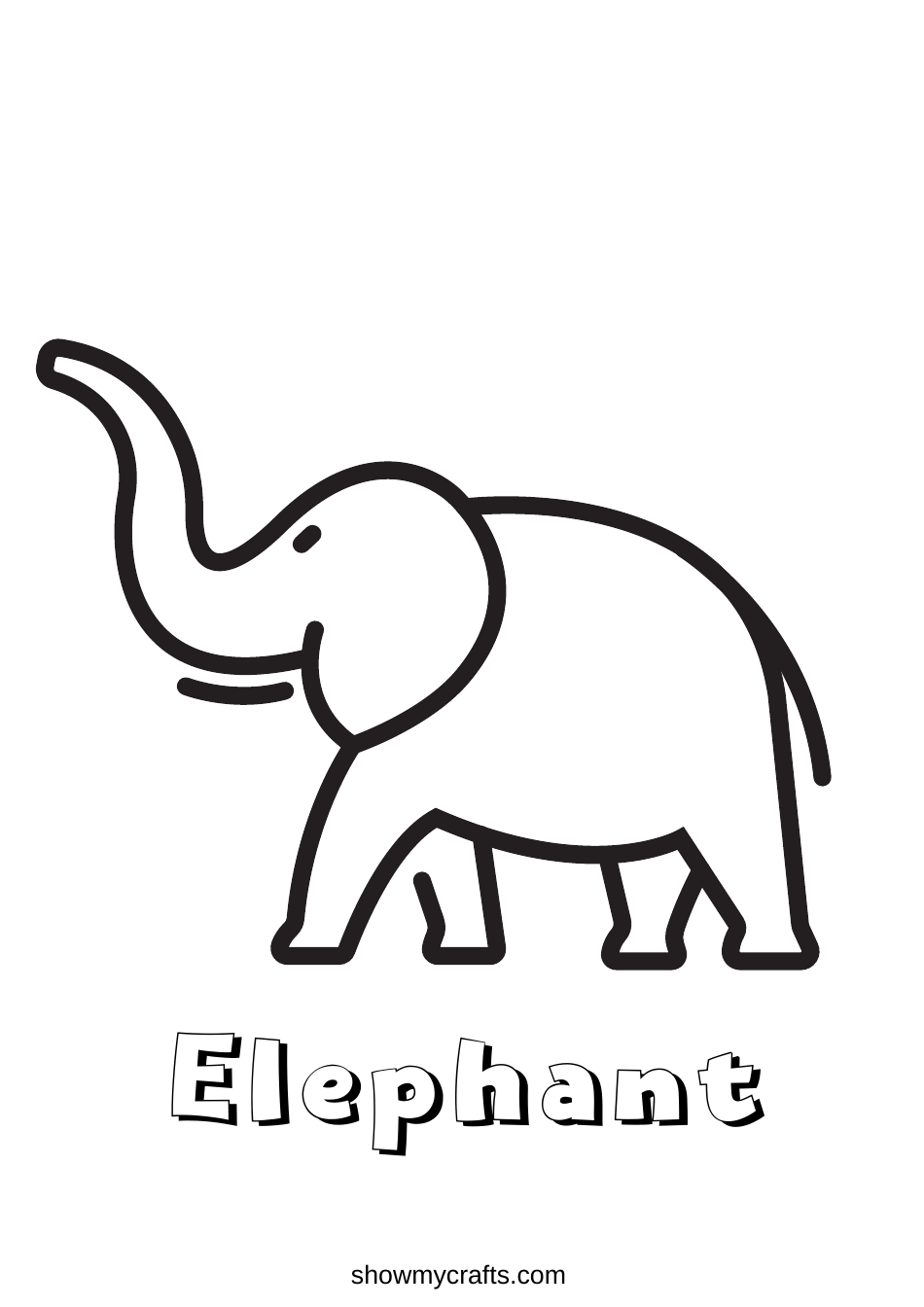 Elephant Coloring Page Download Printable PDF | Templateroller