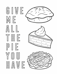 Document preview: Pie Coloring Page