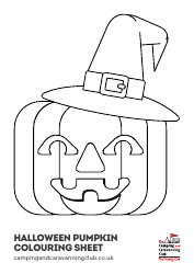 Document preview: Halloween Pumpkin Colouring Sheet