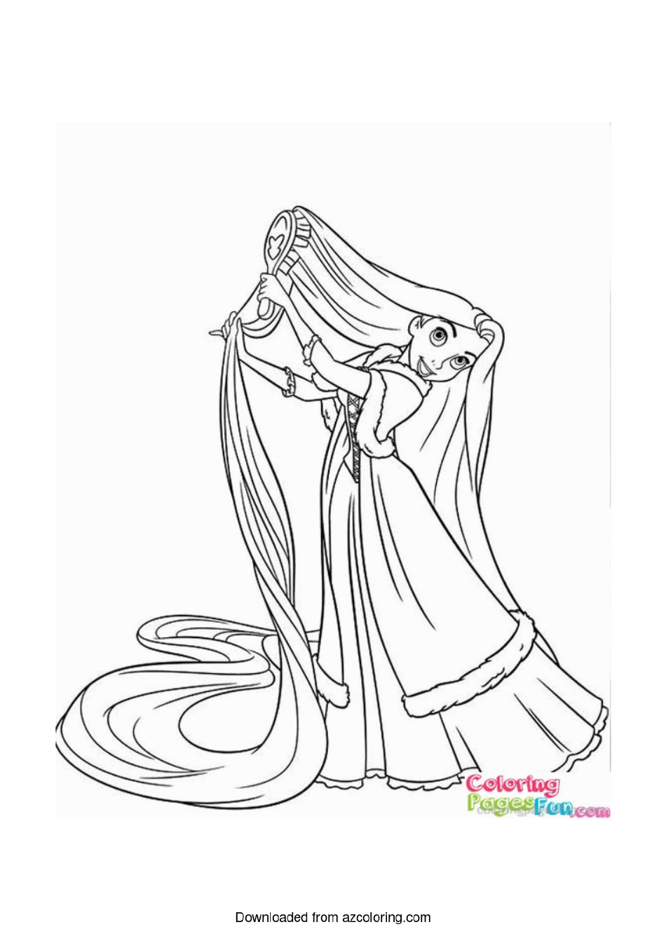 Rapunzel Coloring Page Download Printable PDF Templateroller
