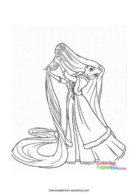 Rapunzel Coloring PagePreview - Download and Print