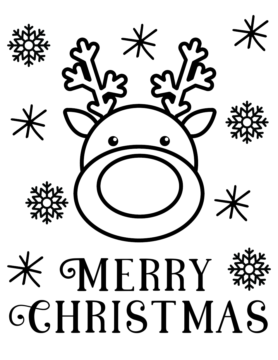 Christmas Reindeer Face Coloring Page Download Printable PDF ...