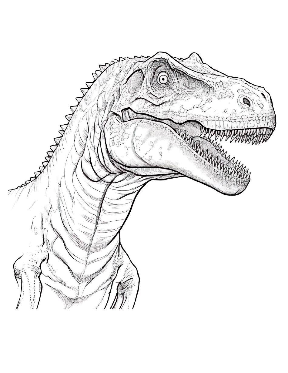 Tyrannosaurus Head Coloring Page   Free Printable Coloring Pages