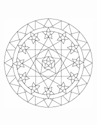 Document preview: Star Mandala Coloring Page