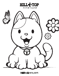 Document preview: Puppy Coloring Page - Animal Hospital