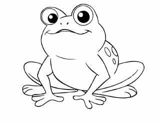 Document preview: Happy Frog Coloring Page