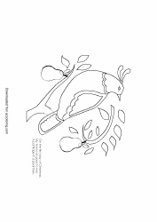 Document preview: Partridge in a Pear Tree Coloring Page