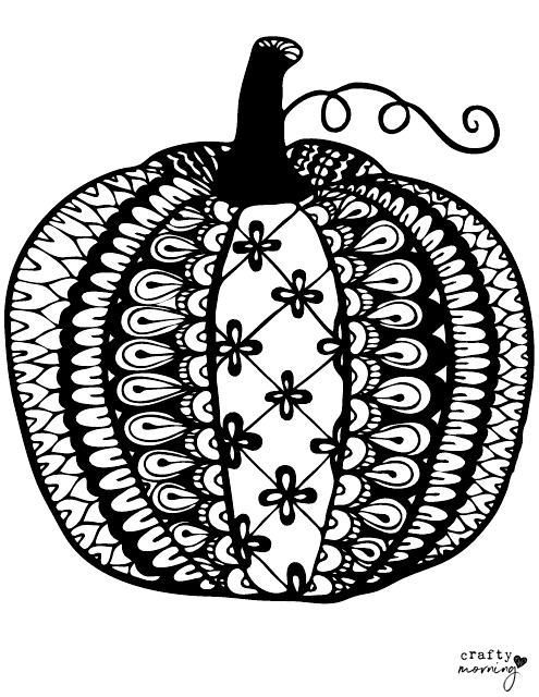 Day of the Dead Pumpkin Coloring Page Preview