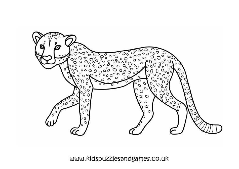 Jaguar Coloring Page, Page 1