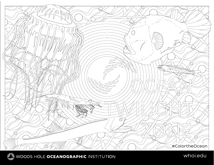 Ocean Twilight Zone Coloring Pages
