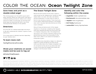 Ocean Twilight Zone Coloring Pages, Page 2