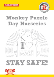 Document preview: Nhs Coloring Page - Monkey