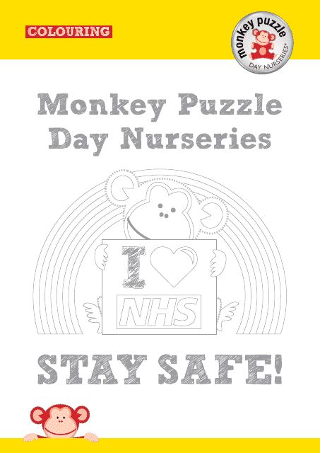 Nhs Coloring Page - Monkey