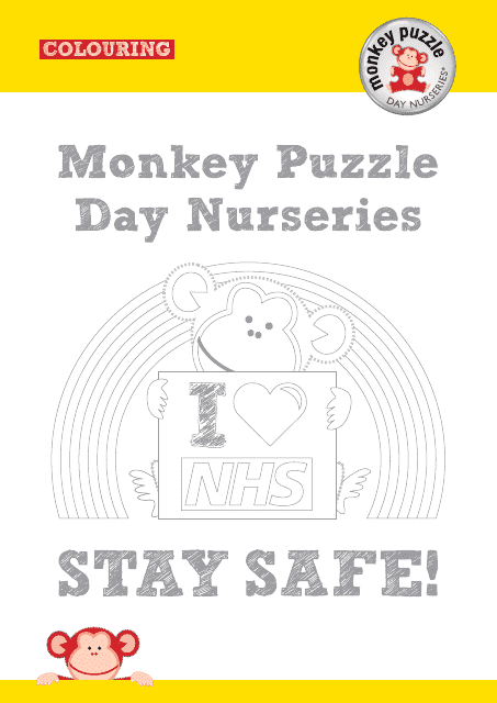 NHS Coloring Page Monkey