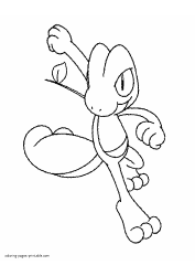 Document preview: Pokemon Coloring Page - Treecko