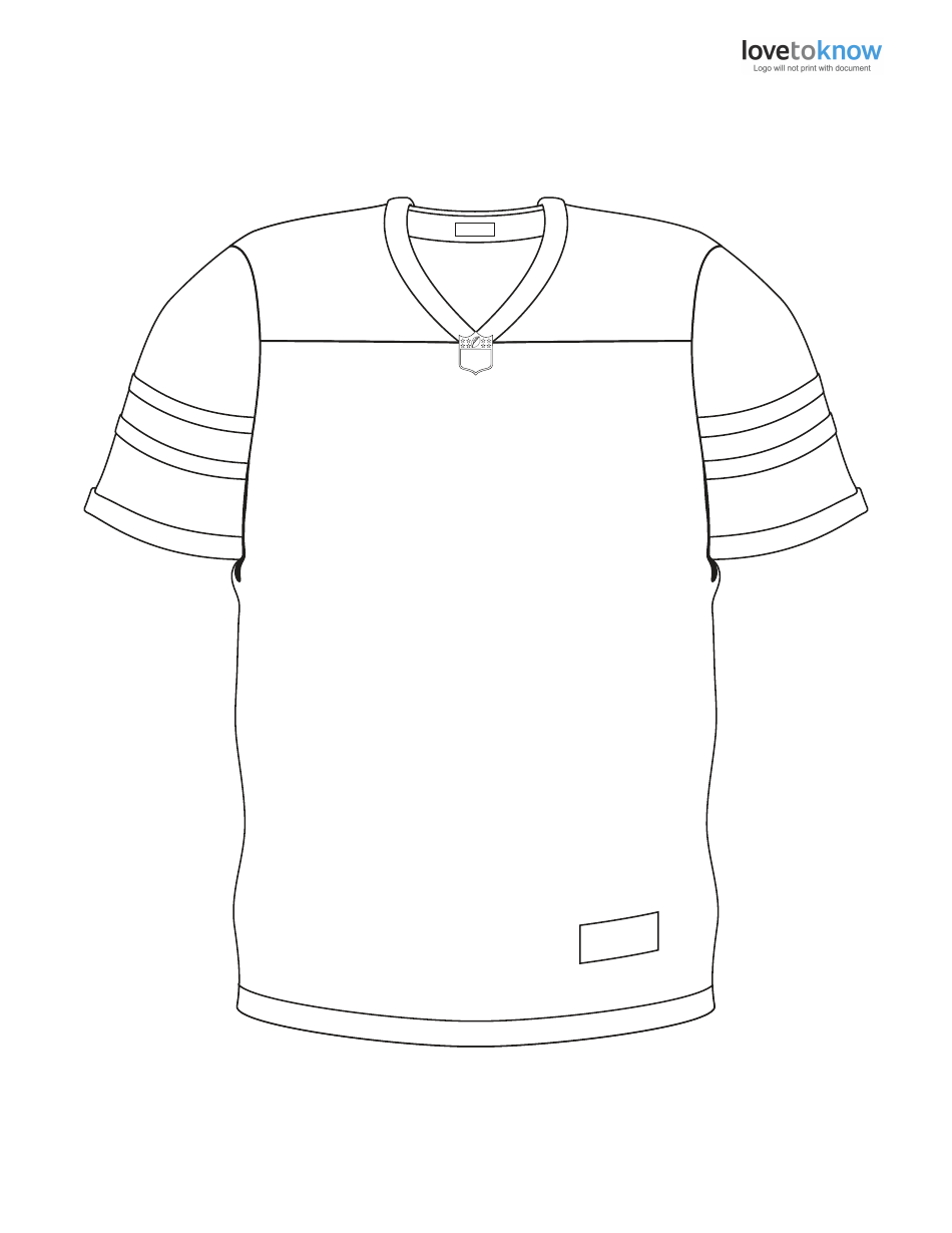Football Jersey Coloring Page - Printable Sports Coloring Sheet