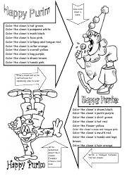 Document preview: Clown Coloring Page