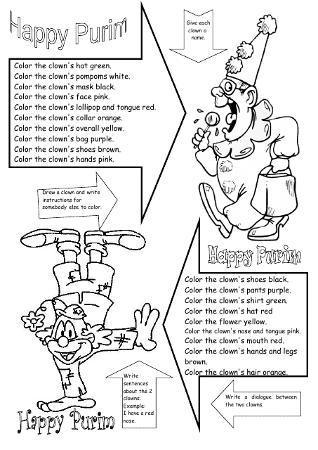 Clown Coloring Page