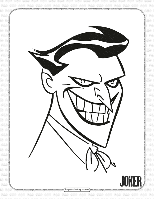 Joker Coloring Page Image Preview