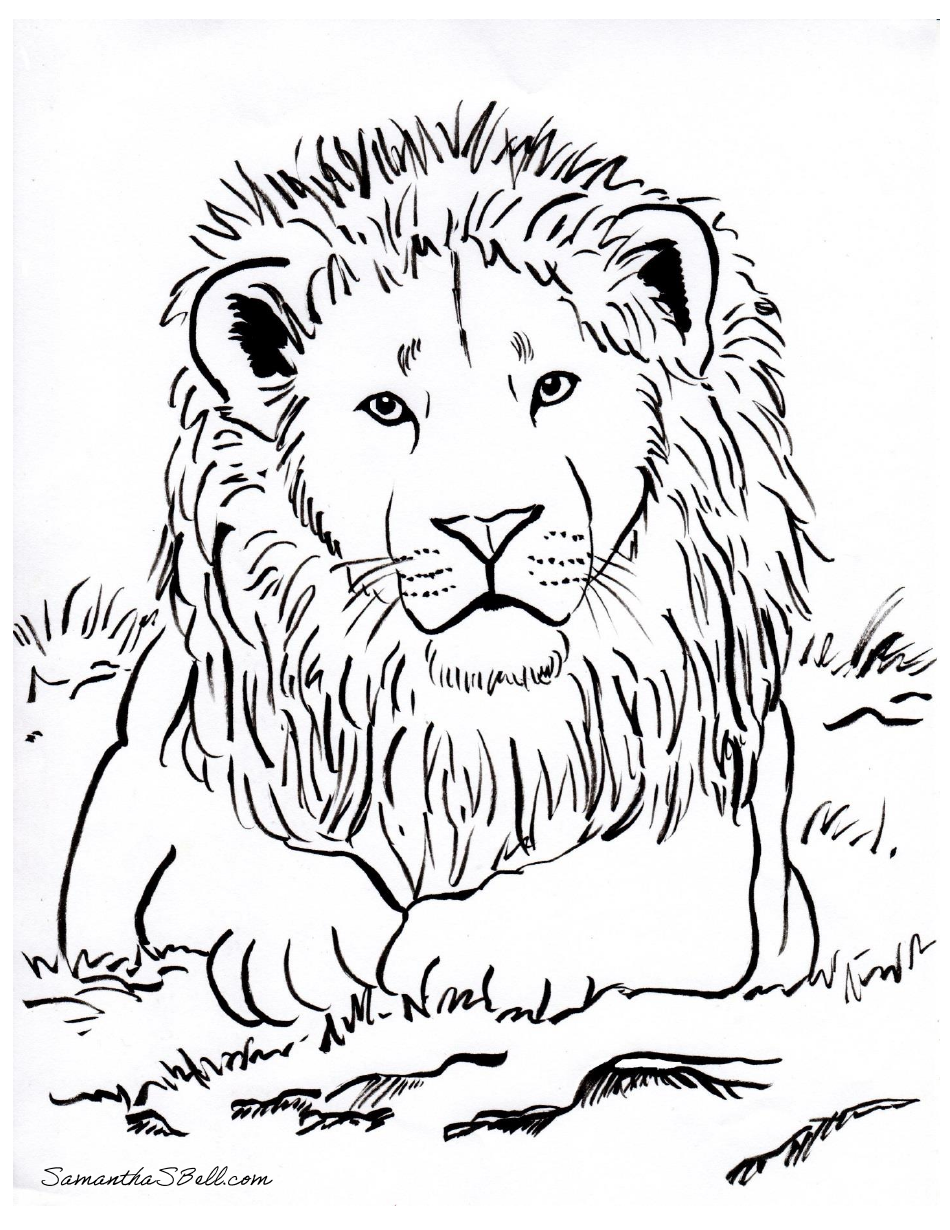 Lion Coloring Page Download Printable PDF | Templateroller