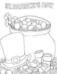 Document preview: St. Patrick's Day Coloring Page - Pot of Gold