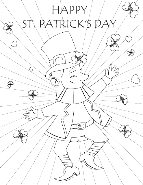 St. Patrick's Day Dance Coloring Page - Printable Image Preview