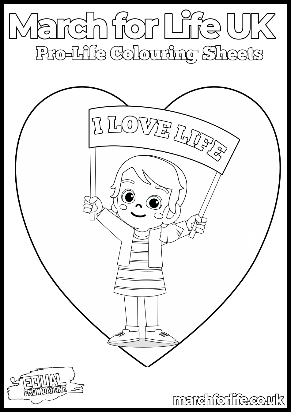 Pro-Life March Colouring Sheet