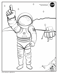 Document preview: NASA Astronaut Coloring Page