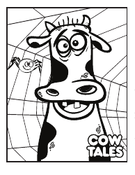 Document preview: Cow Tales Coloring Page