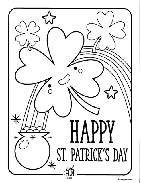 St. Patrick's Day Coloring Sheet image preview