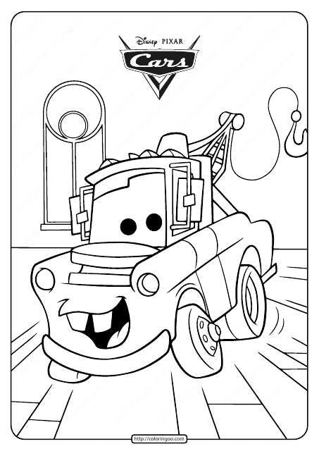 Disney Cars Coloring Page - Mater