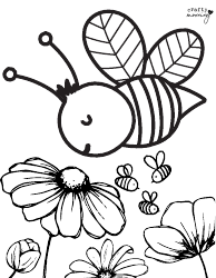 Document preview: Little Bee Coloring Page
