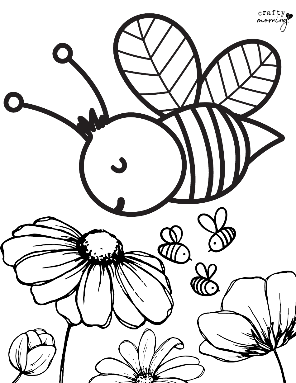 Little Bee Coloring Page