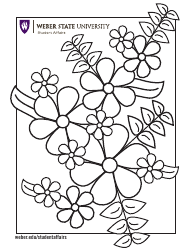 Document preview: Floral Collage Coloring Page