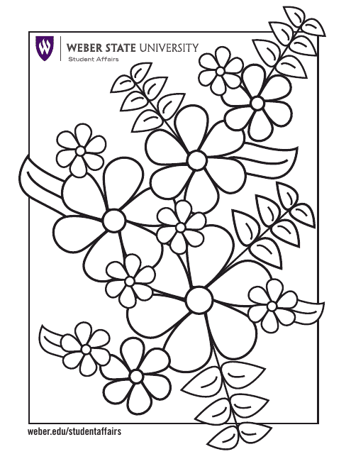 Floral Collage Coloring Page