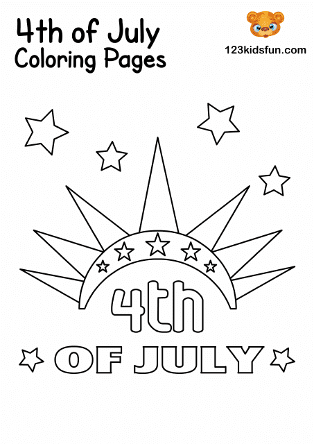 Fourth of July Coloring Page - Patriotic Independence Day-inspired coloring sheet