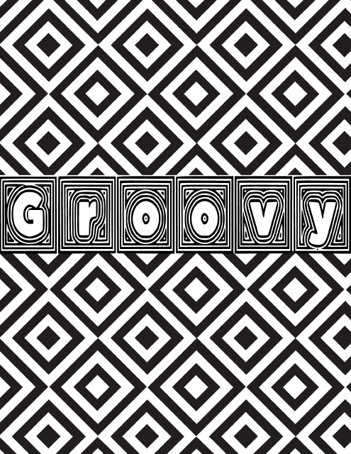 Groovy Pattern Coloring Page - Preview Image