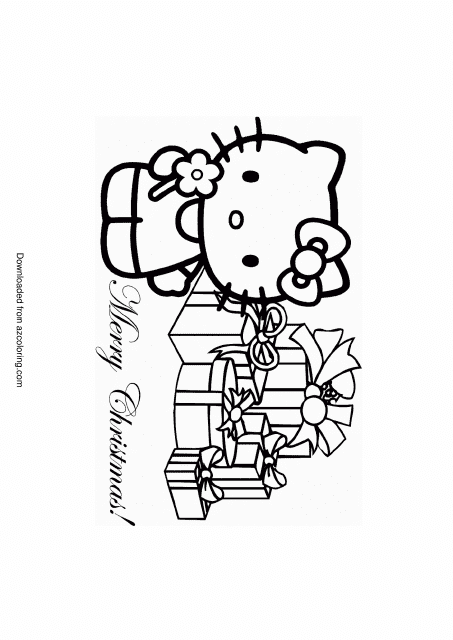 Hello Kitty Coloring Page - Gifts