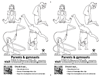 Document preview: Gymnast Kids Coloring Page