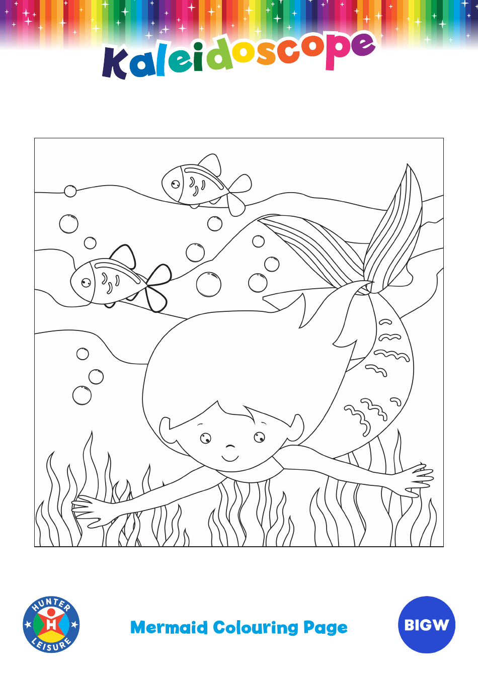 Mermaid Underwater Coloring Page Download Printable PDF | Templateroller