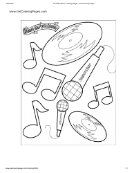 Document preview: Music Coloring Sheet