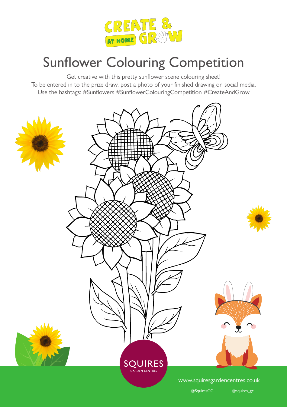 Sunflowers Coloring Page Image Preview