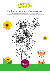Document preview: Sunflowers Coloring Page