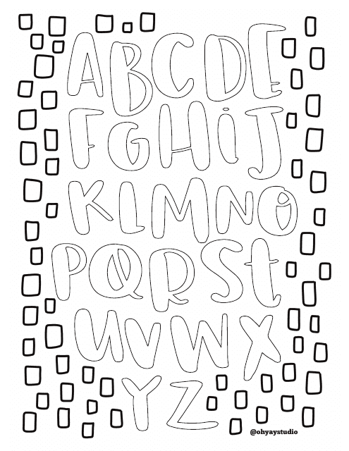 Alphabet Coloring Page - A fun and educational coloring sheet featuring the alphabet characters.