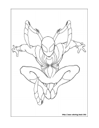 Document preview: Iron Spider Coloring Page