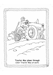 Document preview: Tractor Mac Coloring Page