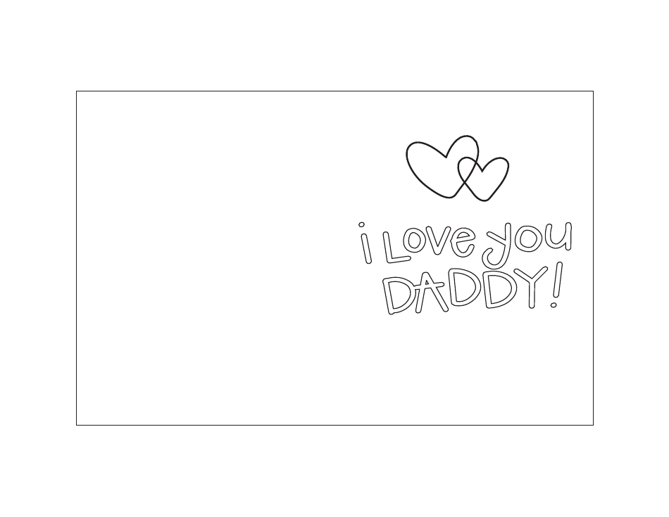 Happy Father's Day Card Coloring Page